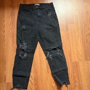 SO Black Distressed Skinny Jeans
